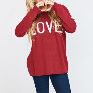 SOLD: SHOW Me Your Mumu Varsity Love Sweater S